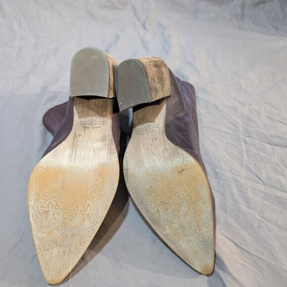 Veracruz Purple Pointed Toe Heel Ankle Boots Size 41 - Picture 10 of 10